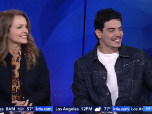 Dina Meyer and Aaron Dominguez play love interests in their new movie ‘Katie’s Mom’